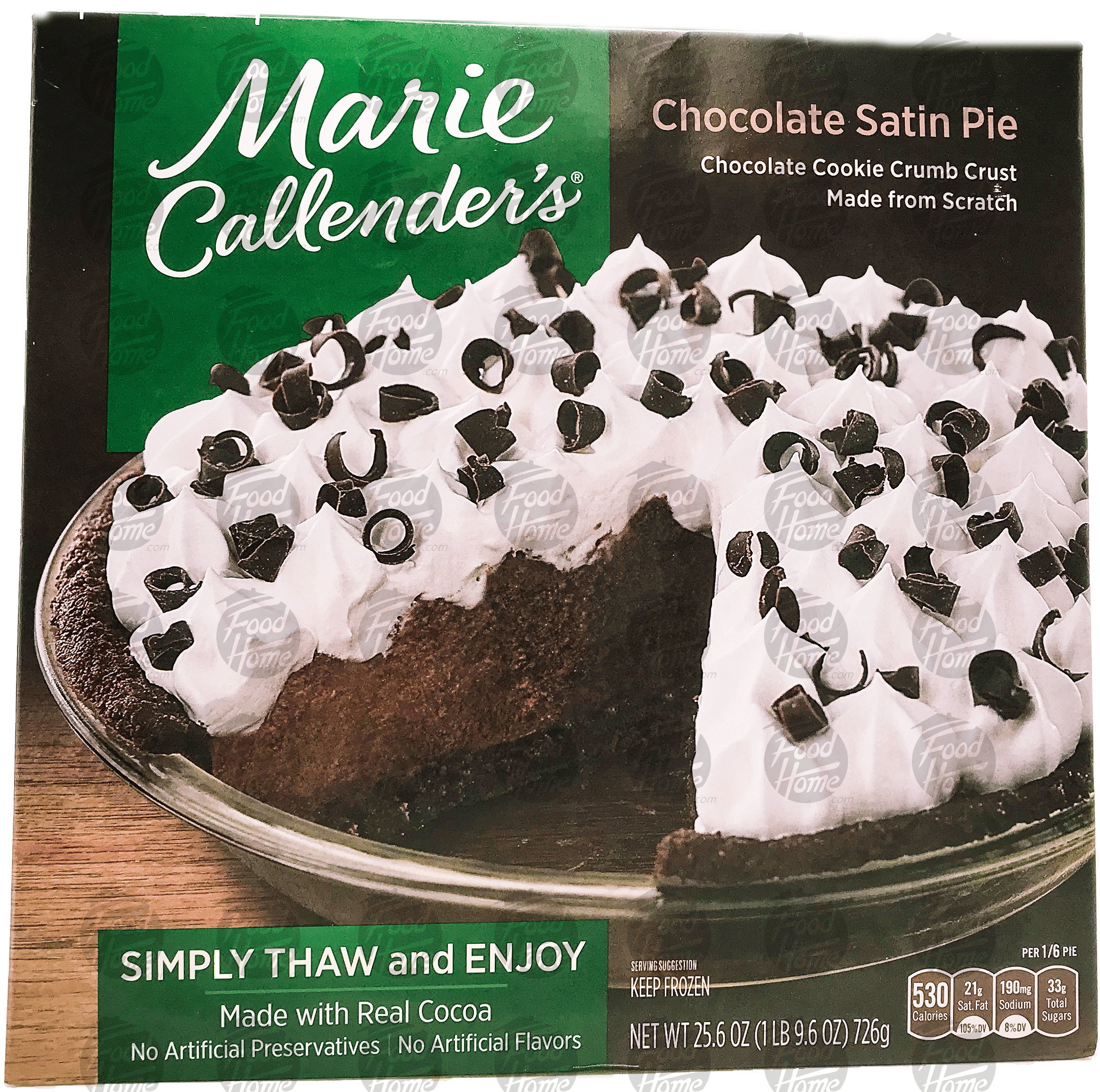 Marie Callender's  chocolate satin pie, frozen, box Full-Size Picture